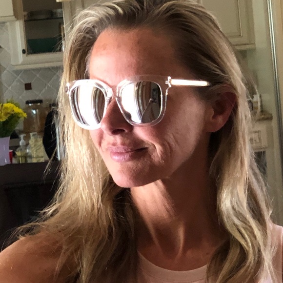 *LAST NEW Clear Frame Statement Mirror Sunglasses - Picture 2 of 8